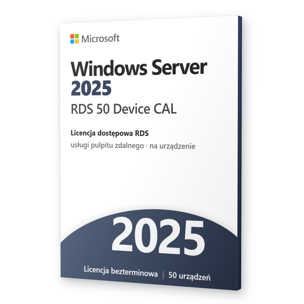 Microsoft Windows Server 2025 RDS 50 Device CAL - licencja RDS 2025 dla 50 urządzeń