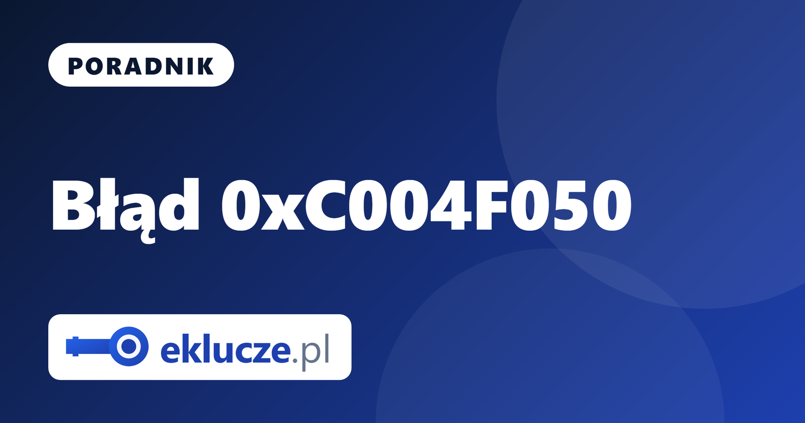 Błąd 0xC004F050: klucz nie pasuje do edycji Windows lub Office. Co robić?
