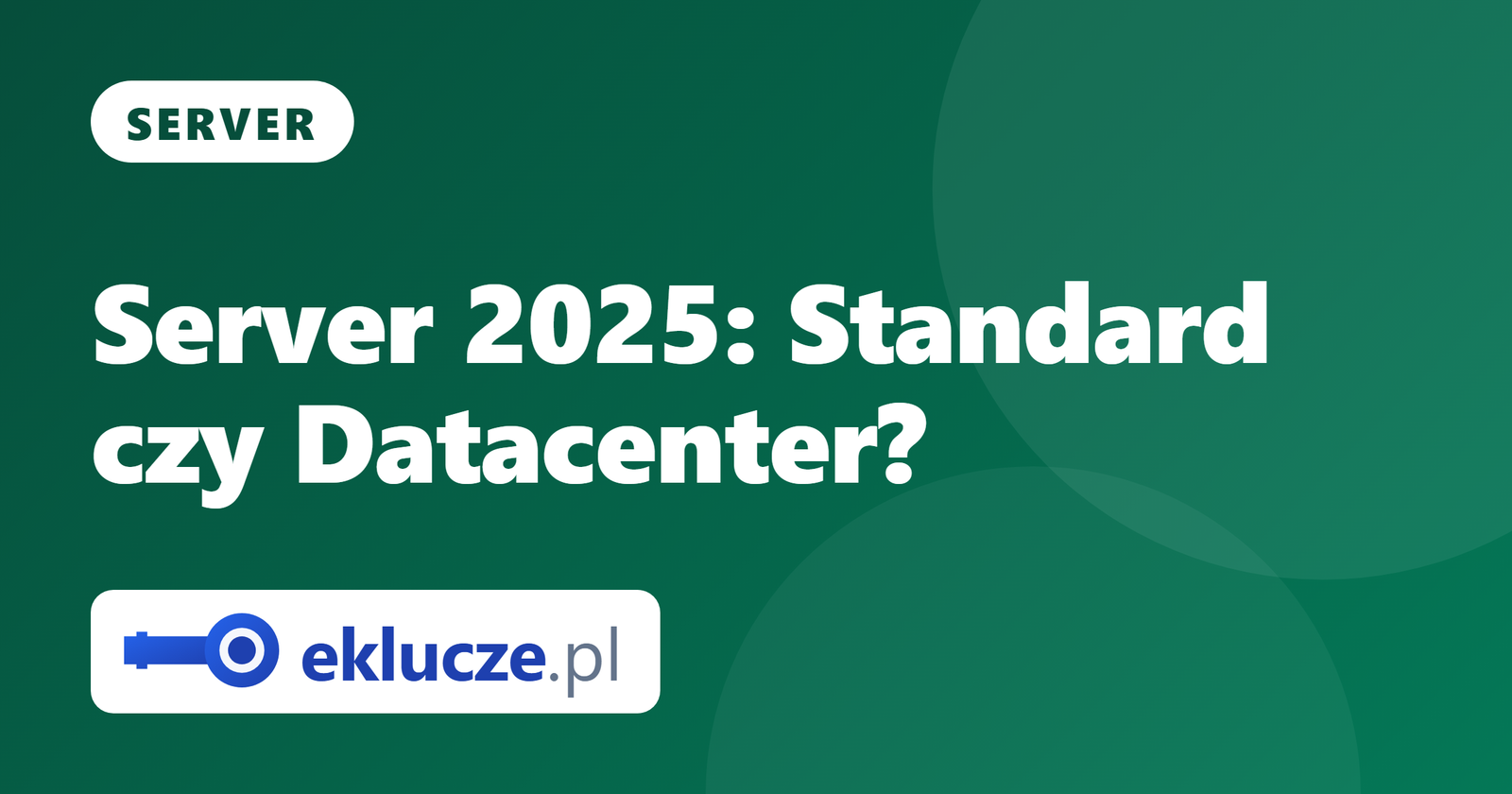 Windows Server 2025 Standard czy Datacenter? Porównanie dla firm
